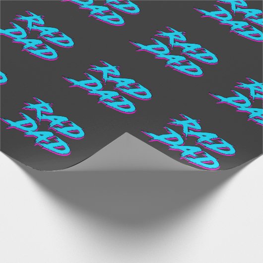 Krasser Vater Retro 80 Geschenkpapier (Ecke)