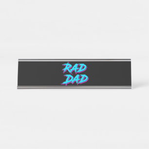 Krasser Vater Retro 80 Schreibtischnamensplakette
