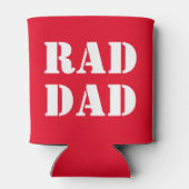 Krasser Vater rot-weiß-moderne Typografie cool Dosenkühler (Rückseite)