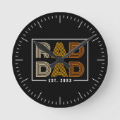 Krasser Vater Runde Wanduhr (Vorderseite)