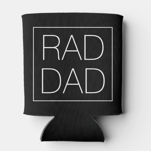 Krasser Vater Schwarz-weiß minimalistische Typogra Dosenkühler (Rückseite)