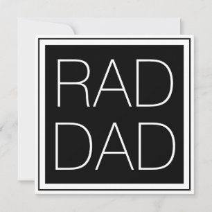 Krasser Vater Schwarz-weiß minimalistischer Typogr Karte