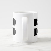Krasser Vater Schwarz-weiß moderne Typografie cool Jumbo-Tasse (Rückseite)