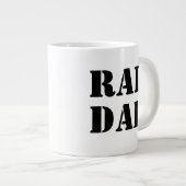 Krasser Vater Schwarz-weiß moderne Typografie cool Jumbo-Tasse (Vorderseite Rechts)