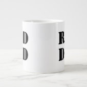 Krasser Vater Schwarz-weiß moderne Typografie cool Jumbo-Tasse (Vorderseite)