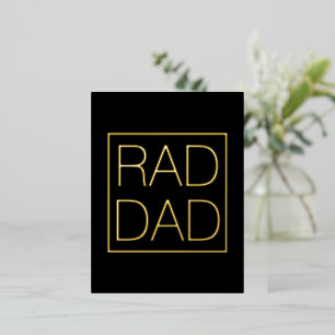 Krasser Vater schwarze Goldtypografie Quadrat mini Folien Feiertagspostkarte