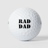 Krasser Vater Schwarze moderne Typografie cool Golfball (Vorderseite)