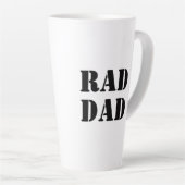 Krasser Vater Schwarzweiß moderne Typografie cool Milchtasse (Rechte Ecke)