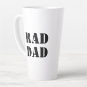 Krasser Vater Schwarzweiß moderne Typografie cool Milchtasse (Linke Ecke)