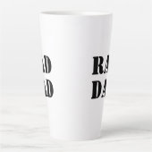 Krasser Vater Schwarzweiß moderne Typografie cool Milchtasse (Vorderseite)