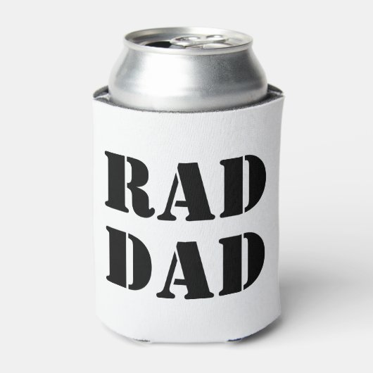 Krasser Vater Weiß & Schwarz Moderne Typografie co Dosenkühler (Kanne Vorderseite)