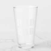 Krasser Vater Weißmoderne Typografie cool Glas (Rückseite)