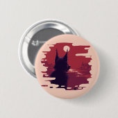 Krasses rotes Bootons Button (Vorne & Hinten)