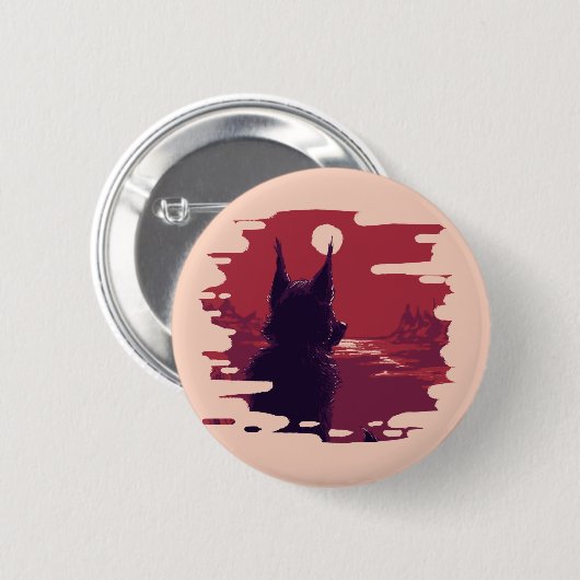 Krasses rotes Bootons Button (Vorne & Hinten)