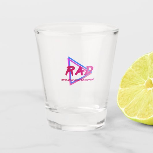 Krasses Schiebeglas Schnapsglas (Vorderseite)