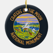 Krater des Monde National Monument Taupo Keramik Ornament (Hinten)