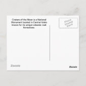 Krater des Mondes, Idaho Postkarte (Rückseite)