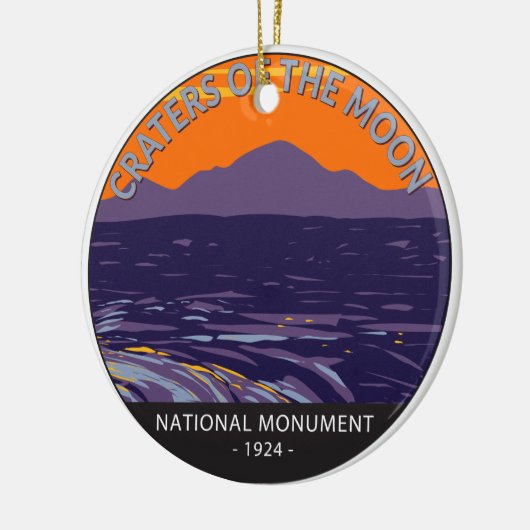Krater des Mondmond-Nationaldenkmals Idaho Keramik Ornament (Links)
