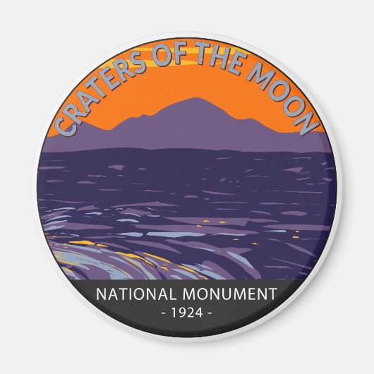 Krater des Mondmond-Nationaldenkmals Idaho Magnet (Vorne)