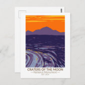 Krater des Mondmond-Nationaldenkmals Idaho Postkarte (Vorne/Hinten)