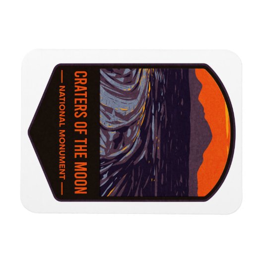 Krater des Mondmond-Nationaldenkmals Magnet (Horizontal)