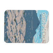 Krater des Mondmonds Nationaldenkmal Idaho Retro Magnet (Horizontal)