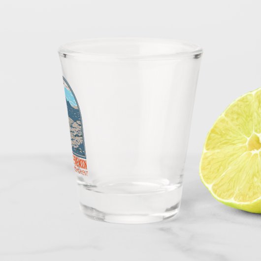Krater des Mondmonds Nationaldenkmal Idaho Retro Schnapsglas (Rechts)