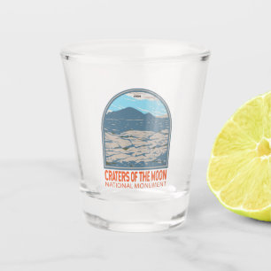 Krater des Mondmonds Nationaldenkmal Idaho Retro Schnapsglas