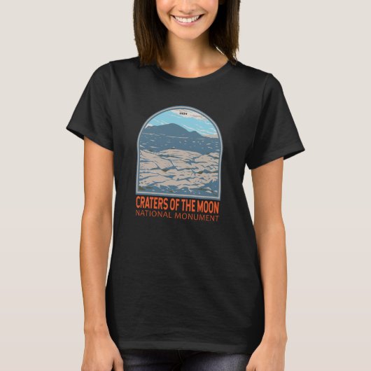 Krater des Mondmonds Nationaldenkmal Idaho Retro T-Shirt (Vorderseite)