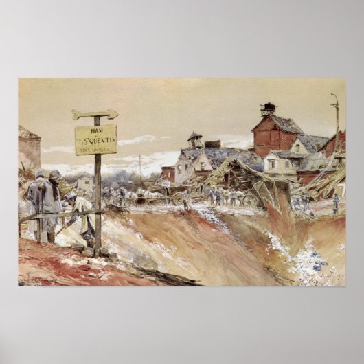 Krater in Ham-Saint-Quentin Poster (Vorne)