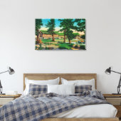 Krater Lake Lodge und Old PinesKrater Lake, OR Leinwanddruck (Insitu (Schlafzimmer))