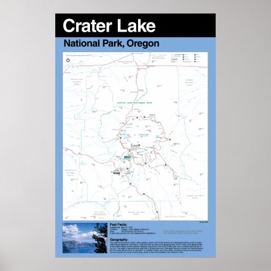 Krater Lake National Park Grosses Poster (Vorne)