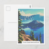 Krater Lake National Park, Oregon USA Postcard Postkarte (Vorne/Hinten)