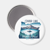 Krater Lake National Park Souvenir Geschenk Magnet (Vorderseite/Rückseite)