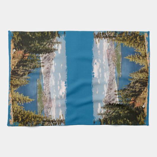 Krater Lake Oregon Geschirrtuch (Horizontal)