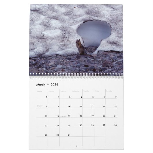 Krater Lake Oregon Kalender (Mär 2026)