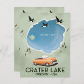 Krater Lake Oregon Reiseplan Plakat (Vorne/Hinten)