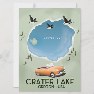 Krater Lake Oregon Reiseplan Plakat Einladung