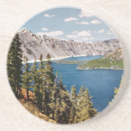 Krater Lake Oregon Vintager Untersetzer (Vorne)