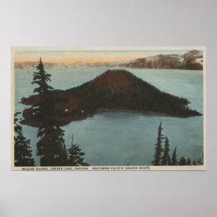 Krater Lake, Oregon - Wizard Island View #1 Poster