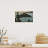 Krater Lake, Oregon - Wizard Island View #1 Poster (Küche)