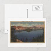 Krater Lake, Oregon - Wizard Island View #2 Postkarte (Vorne/Hinten)