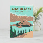 Krater Nationalpark California Vintag Feiertagskarte (Stehend Vorderseite)