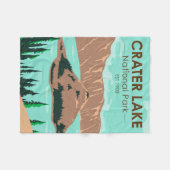 Krater Nationalpark California Vintag Fleecedecke (Vorderseite (Horizontal))