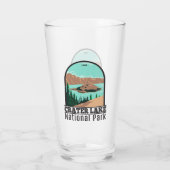 Krater Nationalpark California Vintag Glas (Rückseite)