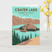 Krater Nationalpark California Vintag Karte (Gelbe Blume)