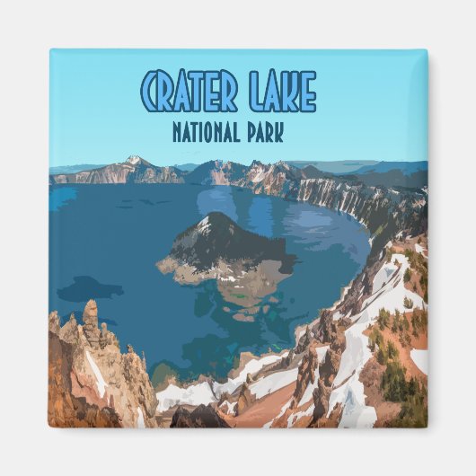 Krater Nationalpark California Vintag Magnet (Vorne)