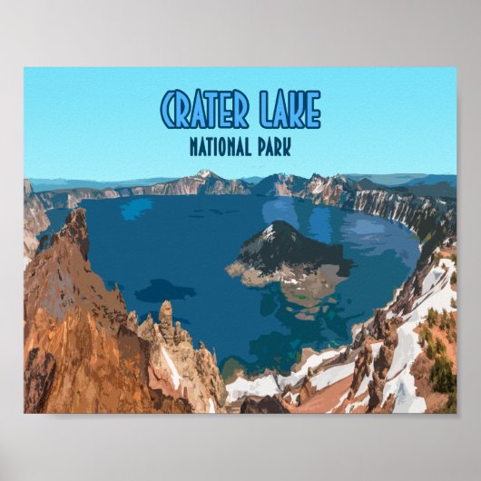 Krater Nationalpark California Vintag Poster (Vorne)
