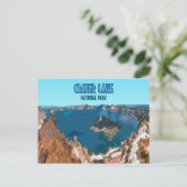 Krater Nationalpark California Vintag Postkarte (Stehend Vorderseite)