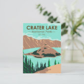 Krater Nationalpark California Vintag Postkarte (Stehend Vorderseite)